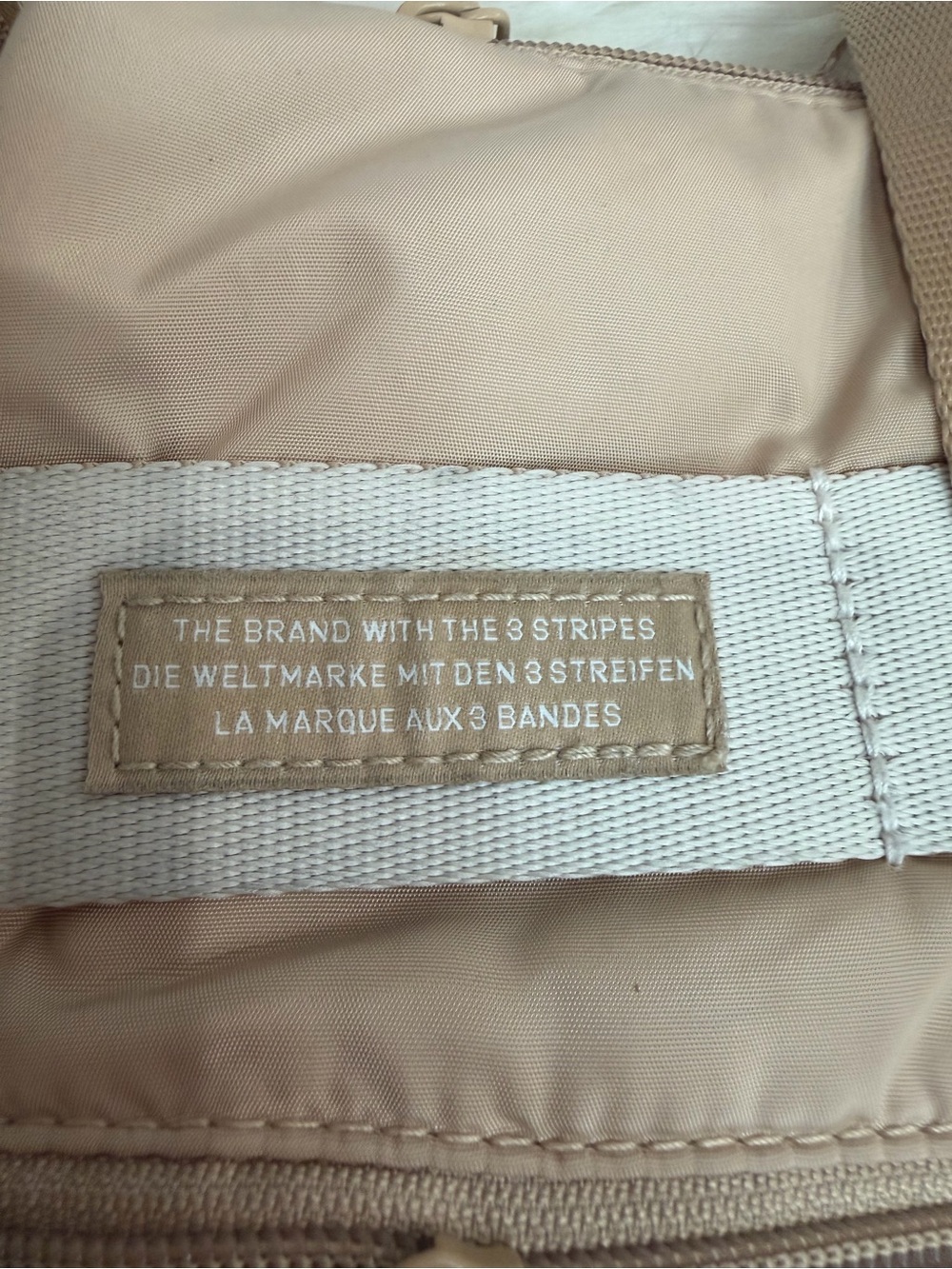 adidas Beige Nylon Tote with Top Handles - Picture 2 of 3
